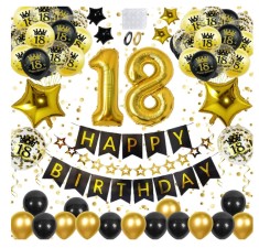 Setul de baloane pentru petreceri Happy Birthday Balloons 18 ani