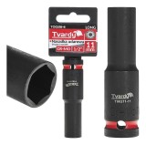 Cheie tubulara de impact lunga in 6 puncte 1 / 2&quot;, 11 mm, Cr-Mo, Tvardy T00211-11