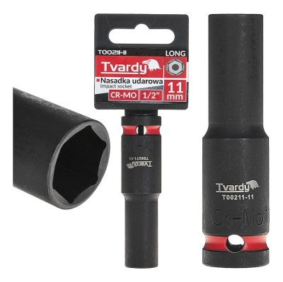 Cheie tubulara de impact lunga in 6 puncte 1 / 2&amp;quot;, 11 mm, Cr-Mo, Tvardy T00211-11 foto