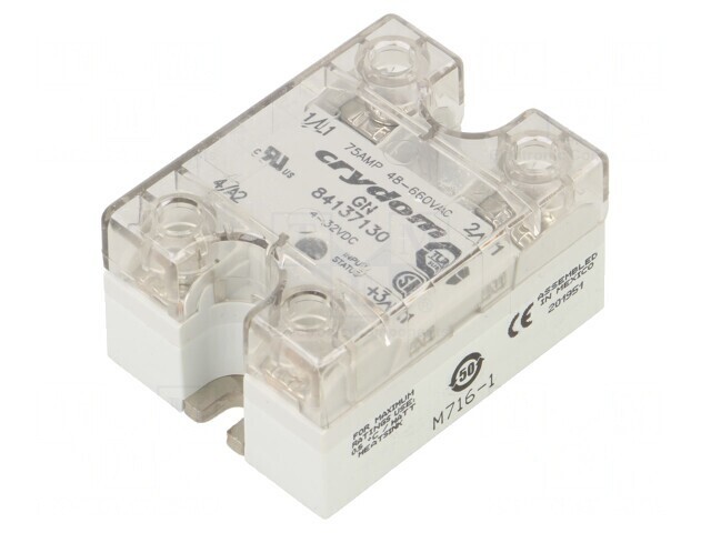 Releu semiconductor 75A 1-fazat 4-32VDC 48-660VAC