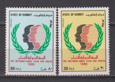 ANUL INTERNATIONAL AL TINERETULUI 1985 KUWAIT MI. 1065-1066 MNH