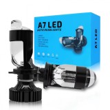 Set 2 LED auto , A7 H4,Lentila Bifocala,110W, 12000Lm, 6000 K, CANBUS, Universal