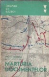 Marturia documentelor - Costin Ionascu | Memorii de Razboi | Editura Militara | Carte Istorie 1968