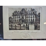 Gravura Palatul Cantacuzino Bucuresti 1997 - Marius Leonte
