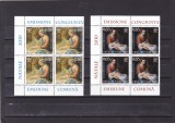 VATICAN-ROMANIA,CRACIUN SERIE COMPLETA IN BLOC DE PATRU 2010 MNH., Religie, Nestampilat