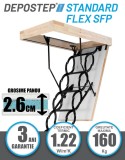 Cumpara ieftin Scara pod DEPOSTEP STANDARD FLEX SFP metalica tip pantograf cu toc de lemn