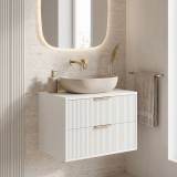 Dulap baie pentru lavoar Rea Mono 60cm White