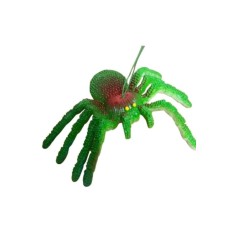 Decorațiune de Halloween cu păianjen și tentacule mobile, verde &icirc;nchis