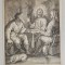 Jacob Matham &quot;Cina de la Emmaus&quot; gravura 1648 - 1656