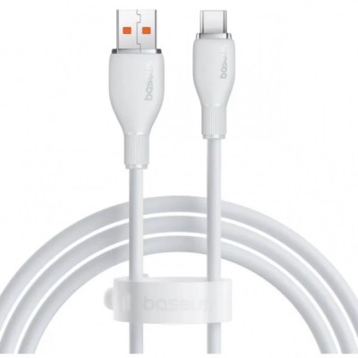 Cablu Date si Incarcare USB-A - USB-C Baseus Pudding, 100W, 1.2m, Alb foto