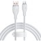 Cablu Date si Incarcare USB-A - USB-C Baseus Pudding, 100W, 1.2m, Alb