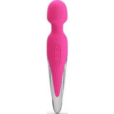 Vibrator Masaj Antony, 7 Moduri Vibratii, Functie Incalzire 48 ?C, Silicon, USB, Roz, 26 cm
