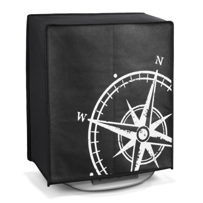 Husa de protectie pentru Thermomix TM6/TM5, Kwmobile, Negru/Alb, Plastic, 55449.02
