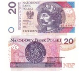 Polonia 20 Zlotych 2016 P-184b UNC Bancnota