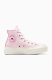 Converse tenisi Chuck Taylor All Star Lift Valentine&#039;s Day culoarea roz, A13652C
