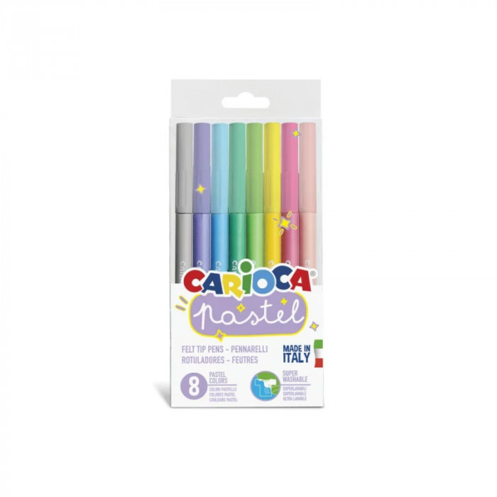 Creioane color Carioca Pastel 8/set