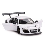 Masinuta Metalica Audi R8 Alb, Scara 1:24, Rastar Metal 1:24