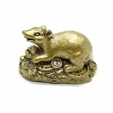 Statueta feng shui sobolan pe monede si broasca - 6cm