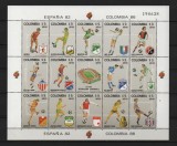 COLUMBIA, FOTBAL SPANIA 82 - BLOC MNH, Nestampilat