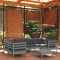 vidaXL Set mobilier de grădină cu perne, 7 piese, gri, lemn masiv pin 3097303