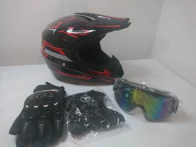 Casca moto off road/atv/enduro +cadou:ochelari+ Manusi+Cagula,M(57-58 cm foto