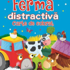 Ferma distractivă. Carte de colorat. Ediție bilingvă (Română - Engleză) - Paperback brosat - Brown Watson - Flamingo