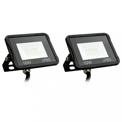 Proiectoare cu LED, 10 W, 2 buc., alb rece GartenMobel Dekor foto