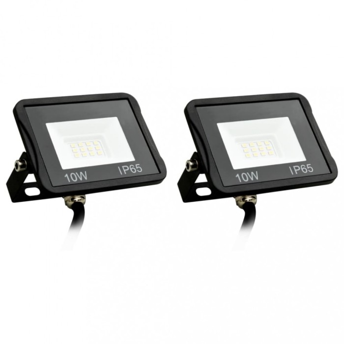 Proiectoare cu LED, 10 W, 2 buc., alb rece GartenMobel Dekor