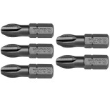 Cumpara ieftin Set 5 biti profesionali Yato 1 4 , 25mm, cap PH3, HRC 58-62, realizat din otel forjat, cu acoperire anticoroziva