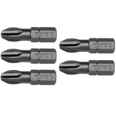 Set 5 biti profesionali Yato 1 4 , 25mm, cap PH3, HRC 58-62, realizat din otel forjat, cu acoperire anticoroziva
