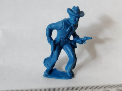 bnk jc KOHO - Figurine de plastic - Cowboy - albastru deschis - 6 cm foto