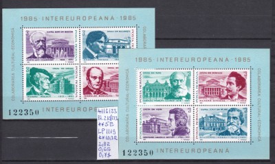 1985 Colaborare Intereuropeana Bl.212 si Bl. 213 LP 1119 MNH foto