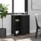 vidaXL Servanta, negru, 70x30x80 cm, lemn prelucrat