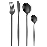 Tacamuri Portugheze, Set din 24 de Piese din Otel Inoxidabil, 6 Cutie, 6 Furculite, 6 Linguri de Masa, 6 Linguri pentru Ceai