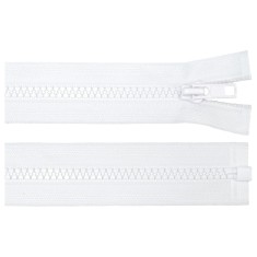 Fermoar plastic detasabil Crisalida, lungime 45 cm, Alb