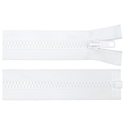 Fermoar plastic detasabil, lungime 70 cm, Alb foto