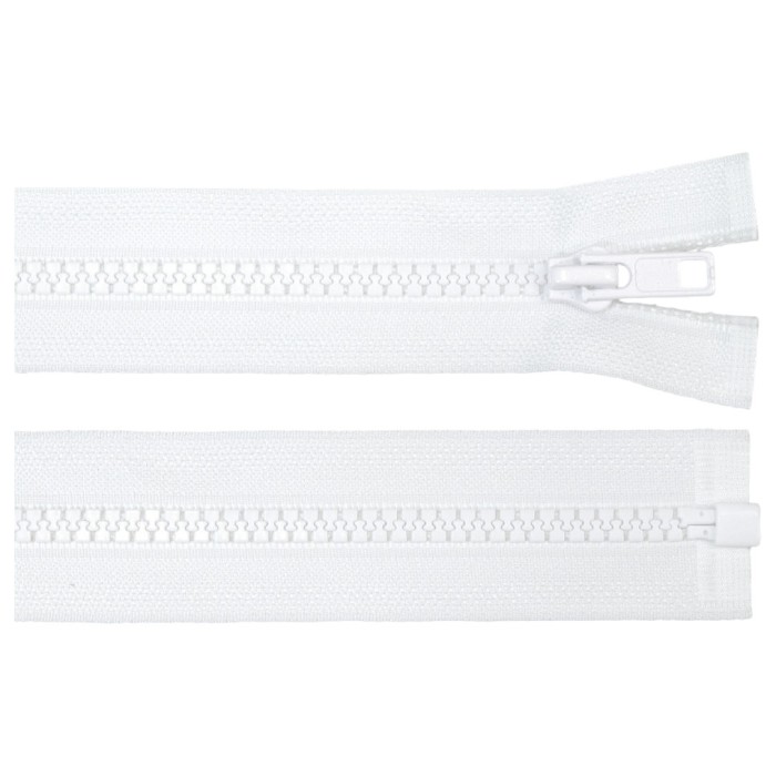 Fermoar plastic detasabil, lungime 70 cm, Alb