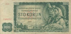 CEHOSLOVACIA 100 korun 1961 VF!!!