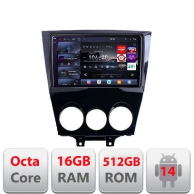 Navigatie Mazda RX8 2003-2008 Android radio gps internet 8 core QLED 2K 16+512 360 Edotec CarStore Technology foto