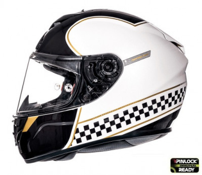 Casca integrala pentru scuter - motocicleta MT Rapide Revival B1 alb/negru lucios (fibra sticla) XL (61/62cm) foto