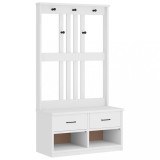 Cumpara ieftin Arborele &bdquo;SANDNES&rdquo; alb 87x40x159,5 cm lemn masiv de pin