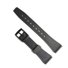 Curea de Ceas Q&amp;Q &ndash; Poliuretan Negru | 10mm / 12mm / 18mm / 20mm