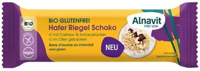 Baton cu ovaz si ciocolata fara gluten, bio, 50g Alnavit foto