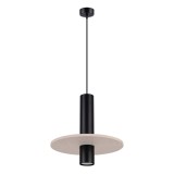 Lampă Suspendată Pelta 1 Negru/Bej