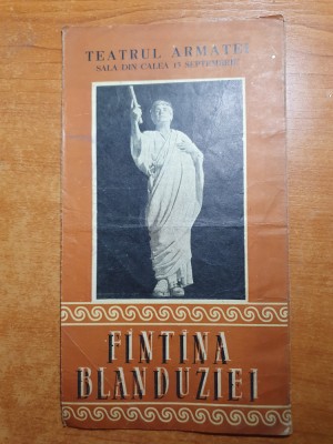 program teatrul armatei anii &amp;#039;60-fantana blanduziei-george vraca foto