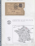 France 1877 Old postcard Postal stationery Charleville Gilly Belgium DB.305