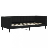 Cumpara ieftin Pat de zi, negru, 90x190 cm, catifea