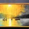 Peisaj abstract, tablou abstract living tablou decorativ pictura cutit 71x151