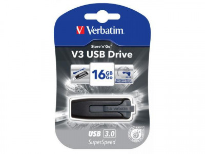 Stick memorie Verbatim Store &amp;#039;n&amp;#039; Go V3 16GB, USB 3.0, Black foto