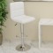 vidaXL Scaun de bar, alb, piele ecologică 334219